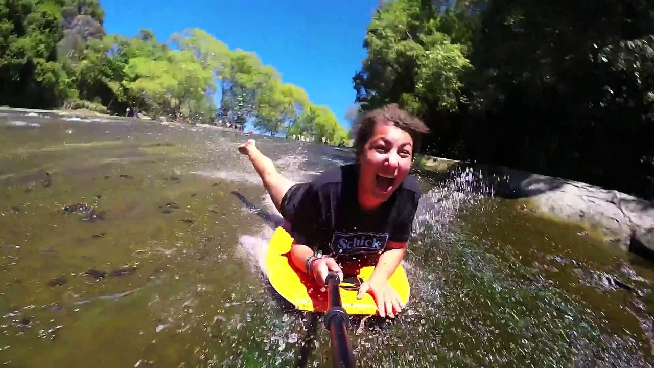 World s Most Epic Natural Waterslide with Schick Hydro! In 4K!