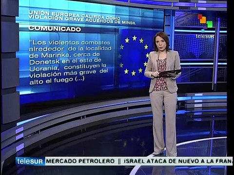 UE: Combates en Ucrania, grave violación a los acuerdos de Minsk