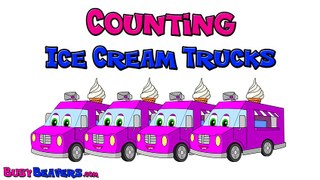 Counting Ice Cream Trucks-- - Teach Kids Counting, Numbers 123s, Toddler Learning Video, 1234