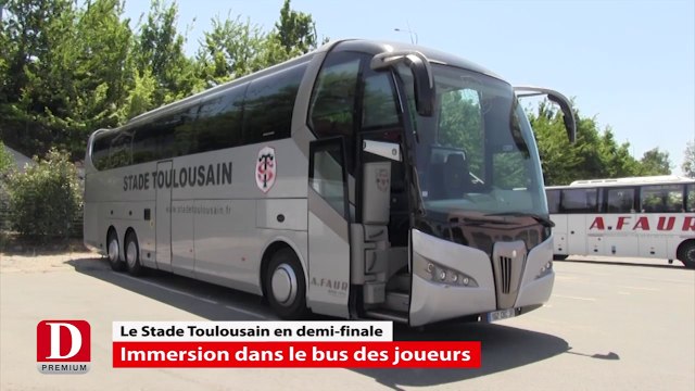 Série Stade Toulousain découverte du bus des joueurs toulousains