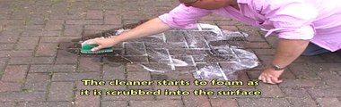 Cleaning oil stains from block paving