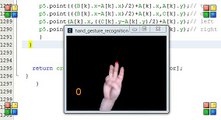 hand detection and gesture recognition in processing with Processing and Blobscanner