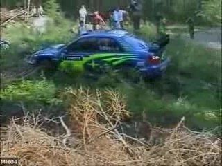 Finland 2004 SS4 Solberg crash