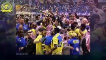 نصراوي ساجر يحتفل بفوز نادي النصر بكأس ولي العهد