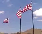 American Flags Waving