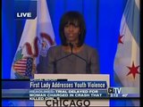 Michelle Obama Tears up During Speech Urging Gun Control - April 10, 2013 - Hadiya Pendleton
