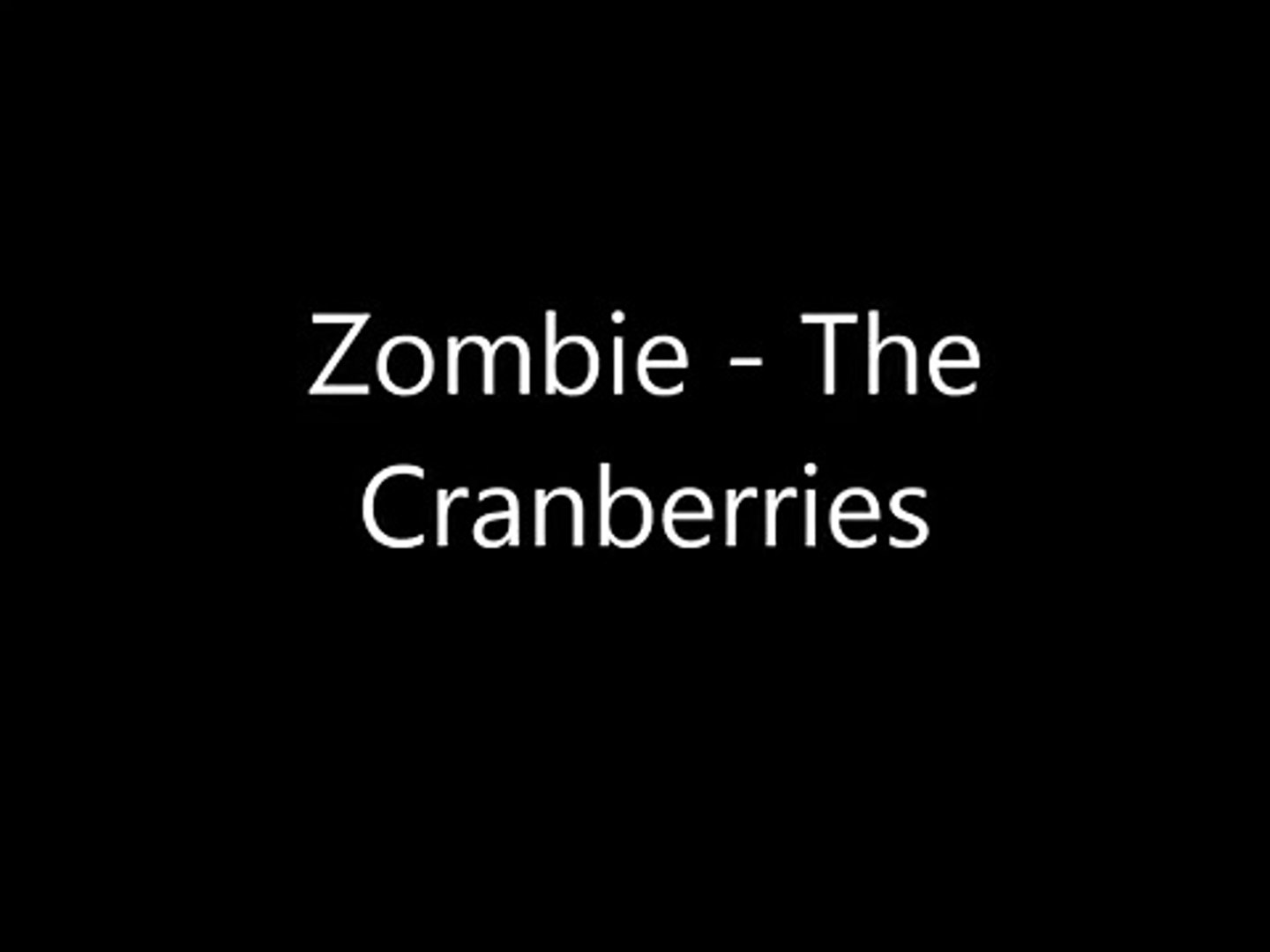 The Cranberries - Zombie (Lyric Video) 