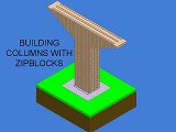 Green Technology - Building Bridge Columns Via Wooden Blocks