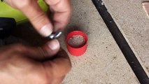 Polishing a 3D printer hot end barrel with sand
