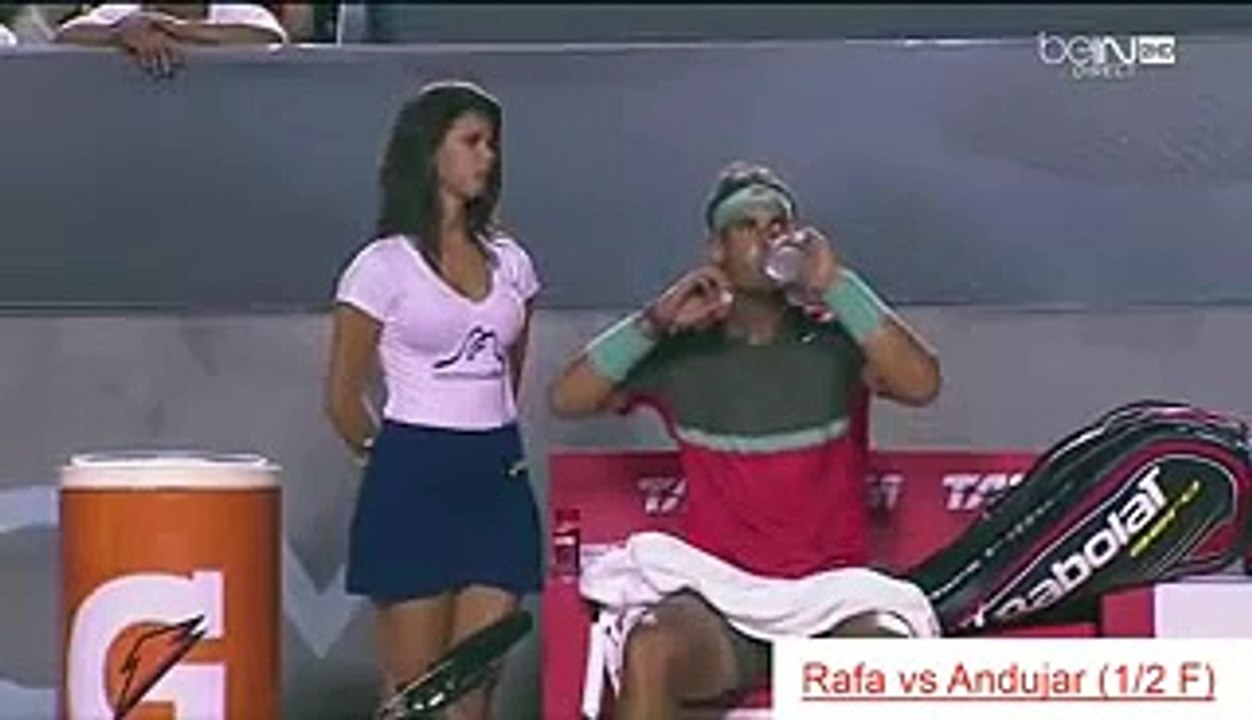 Beautiful HOT GIRL of Rafael NADAL   Funny Moments Tennis Rio Open 2014