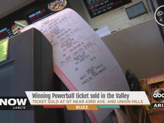 Winning Powerball ticket sold in the Valley