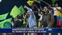Manifestaciones a favor y en contra del gobierno en el norte de Quito