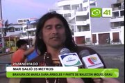 Mar en Huanchaco se salió 35 metros - Trujillo