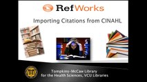 RefWorks: Importing Citations from CINAHL