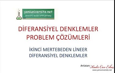 DİFERANSİYEL DENKLEMLER KONU ANLATIMI [8]