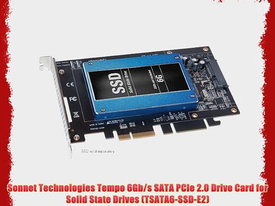 Sonnet Technologies Tempo 6Gb/s SATA PCIe 2.0 Drive Card for Solid State Drives (TSATA6-SSD-E2)
