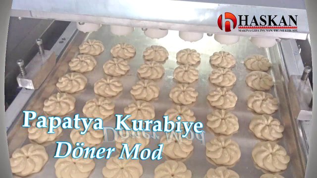 Haskan Kuru pasta Makinesi - Papatya (döner mod ) kurabiye Dökerken