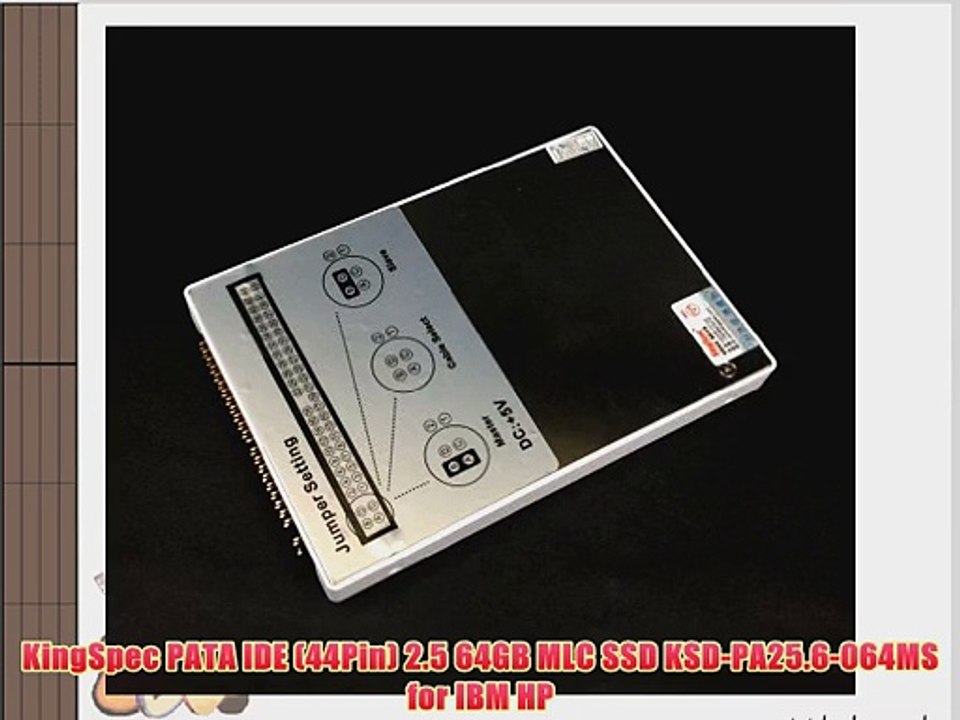 KingSpec PATA IDE (44Pin) 2.5 64GB MLC SSD KSD-PA25.6-064MS for IBM HP