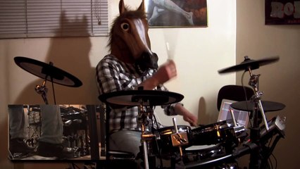 Dethklok- "Thunderhorse" Multi-Cam Drum Cover w/Horse Mask by Rich Crowley