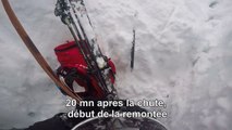 Chute d'un skieur dans une crevasse pendant sa descente : impressionnant