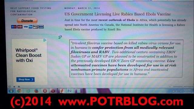 US Licensing LIVE Rabies Based EBOLA Vaccine, Preps Pandemic Quarantine Stations & Injury Fund