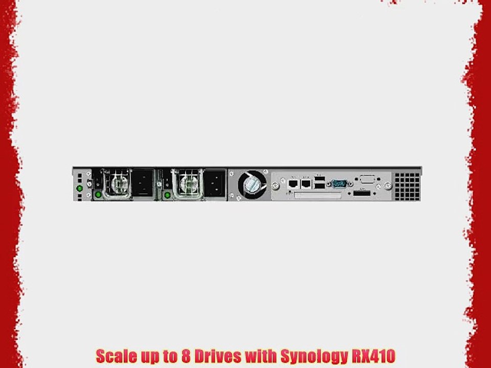 Synology RackStation 4-Bay - Diskless 1U NAS Rackmount with Redundant Power Supply Network
