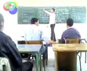 School teacher slaps student across room