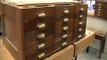 Tool Cabinet Chest For Chisels Woodworking Tools - White Oak With 30 Drawers Antique Repairs - #2