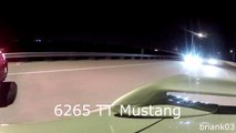 Lambo Green Nissan Widebody GT-R vs Twin Turbo Mustang GT500 (HD)