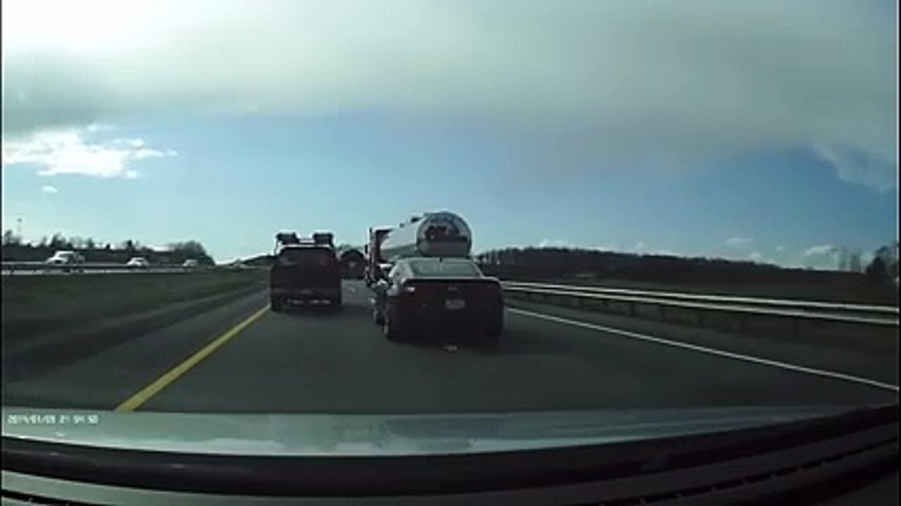 Idiot Driving A Camaro Causes A Big Accident