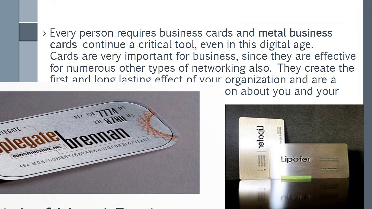 Essential of Metal Business Cards In Modern Age