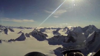 En route pour un survol des glaciers au Groenland