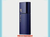 Silicon Power 64GB Blaze B05 USB 3.0 Retractable Flash Drive R/W up to 120/50 MB/s Deep Blue