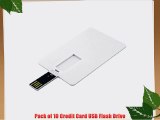 USB Pen Drives 4GB - White Credit Card - Pack of 10