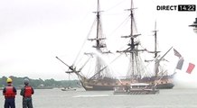 L’«Hermione», la réplique du navire de La Fayette, débarque à Yorktown