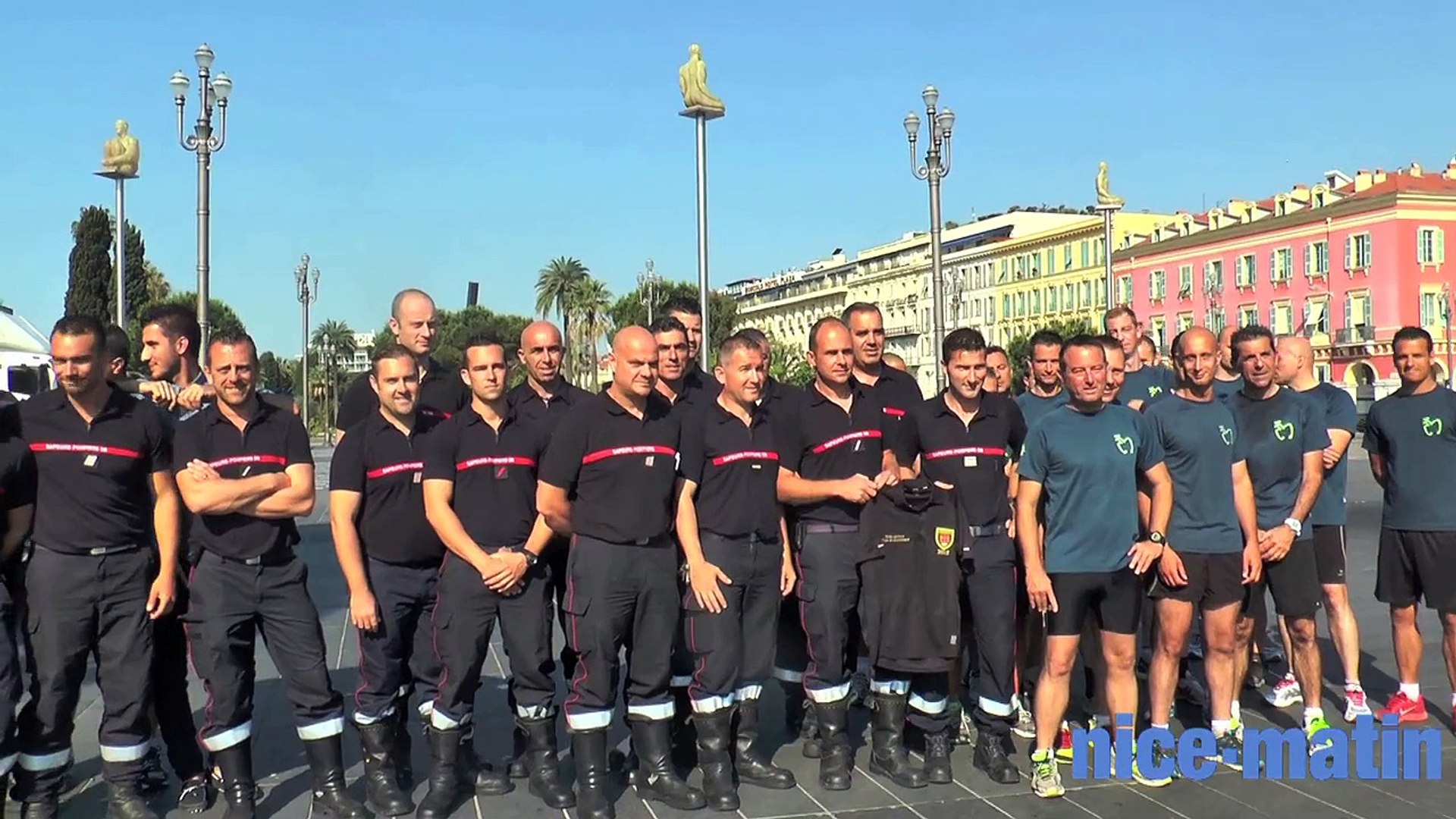 Avec les pompiers de Nice pour leur vidéo de promotion du prochain bal -  Vidéo Dailymotion