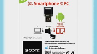 Sony Media Solutions 64GB MicroVault Smartphone USB Flash Drive (USM64SA1/B)