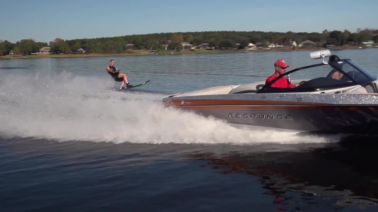 Malibu Boats Skiing Behind a Direct Drive Versus a Sterndrive video