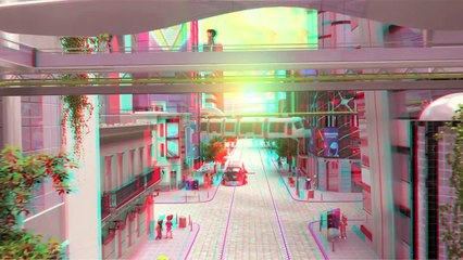 video en 3D con gafas rojo y azul