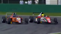 Monza2015 Race 2 Zimmermann Crashes into Desideri Kanayet Spins Twice