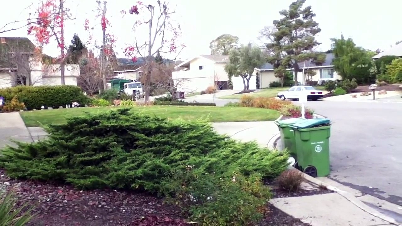 Green Garbage Truck
