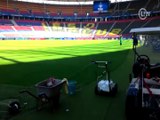 Torcida do Barcelona já prepara mosaico no estádio para final