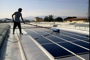 Pulizia pannelli solari impianto con pannelli First Solar
