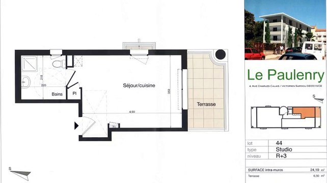 A vendre - Appartement - Nice (06100) - 1 pièce - 25m²