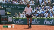 Roland-Garros : Tsonga-Wawrinka, c'est le Suisse qui remporte le duel de cogneurs