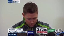 FULL Interview: Michael Clarke Delivers Emotional and Tearful Statement on Phillip Hughes Tribute