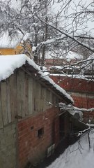 düz köyüde kış manzarası