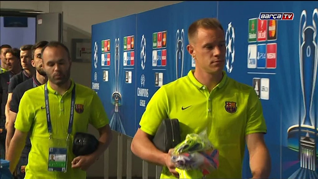 Champions League Final: FC Barcelona arrive at the Olympiastadion