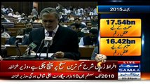 Oh Bajao bhaee, shah sahab desk bajao -- Ishaq Dar to PPP MNAs during budget speech