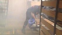 Exercice incendie à Trégunc dans l'usine Cotten